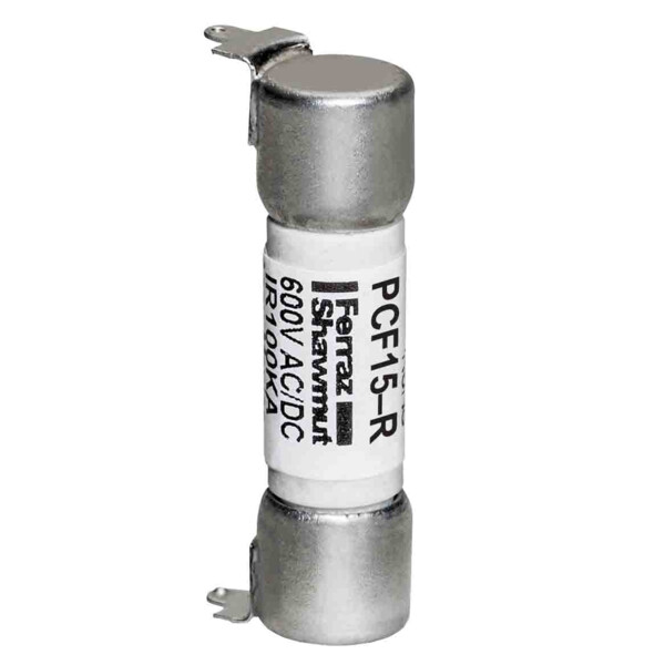 Fusible pcf - midget - action rapide 600vac 600vdc 15a montage par encoches - Mersen - Ferraz - PCF15-R