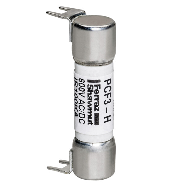 Fusible pcf - midget - action rapide 600vac 600vdc 3a montage double trou - Mersen - Ferraz - PCF3-H