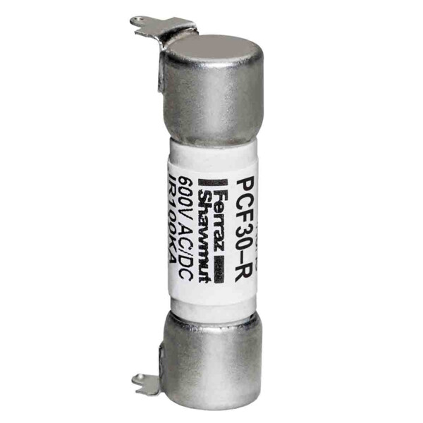 Fusible pcf - midget - action rapide 600vac 600vdc 30a montage par encoches - Mersen - Ferraz - PCF30-R