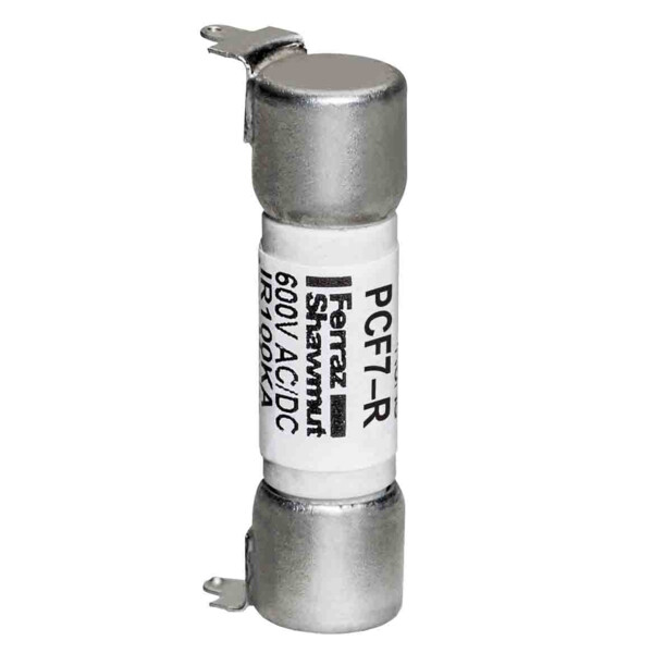 Fusible pcf - midget - action rapide 600vac 600vdc 7a montage par encoches - Mersen - Ferraz - PCF7-R