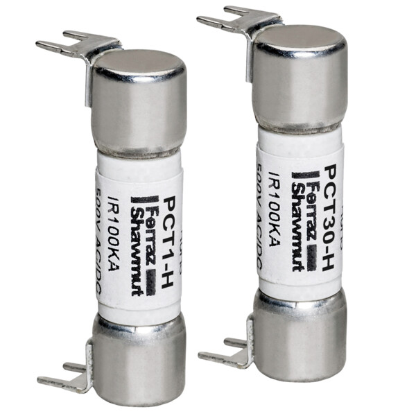 Fusible pct - midget - action temporisée 500vac 15a montage par encoches - Mersen - Ferraz - PCT15-R