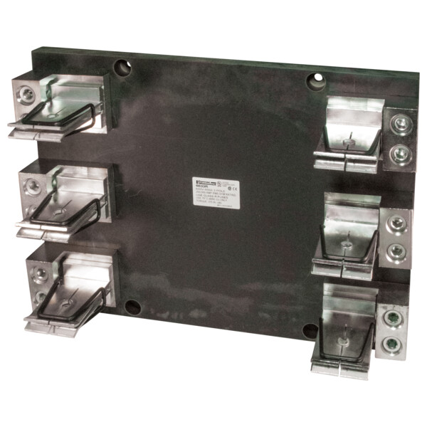 Bloc-fusible 600v ac/dc classe r 600a 3 pôles boîtier fermeture clipsée en ligne - Mersen - Ferraz - 6633R