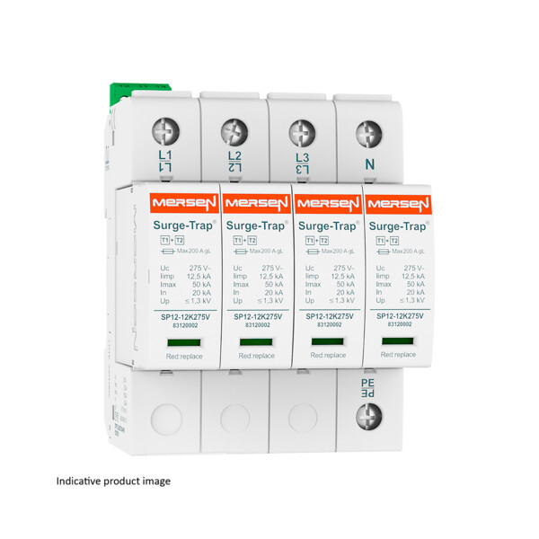 Parafoudre type 1+2, 12.5ka, uc275v, 4+0 tns, 4 pôles, 4 mods - Mersen - Ferraz - 83120144