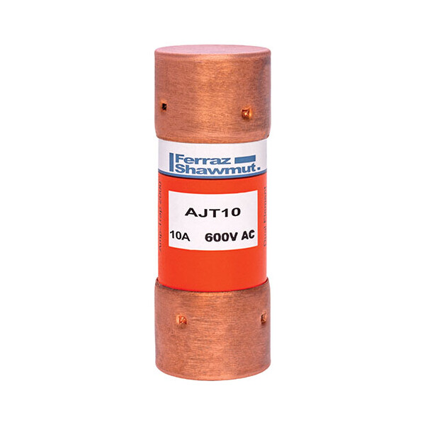 Fusible tempo ajt v :  600 ac / 500 dc calibre a : 10 21 x 57 - Mersen - Ferraz - AJT10