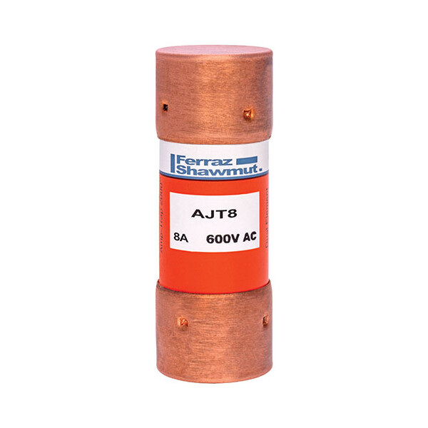 Fusible tempo ajt v :  600 ac / 500 dc calibre a : 8 21 x 57 - Mersen - Ferraz - AJT8