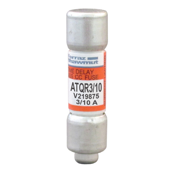 Fusible atqr v : 600 ac / 300 dc calibre a : 0,3 10x38 (+3,2 x 6,44) - Mersen - Ferraz - ATQR3/10