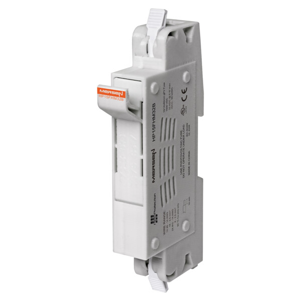 Porte-fusible iec+ul/csa 10x85 1500vdc 1 pôle ressort de pression led - Mersen - Ferraz - HP15FHM32B