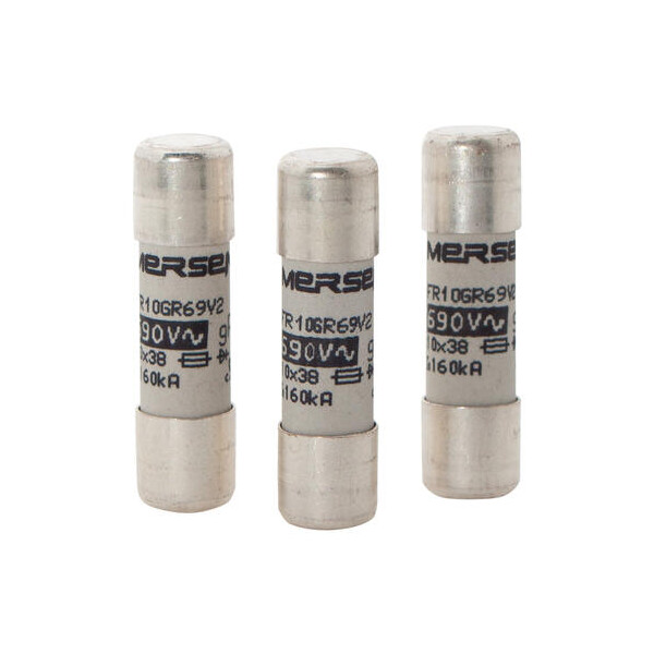 Cartouche fusible Mersen type gG 0,5A sans indicateur 10x38 mm 500V - Mersen - Ferraz - C211027