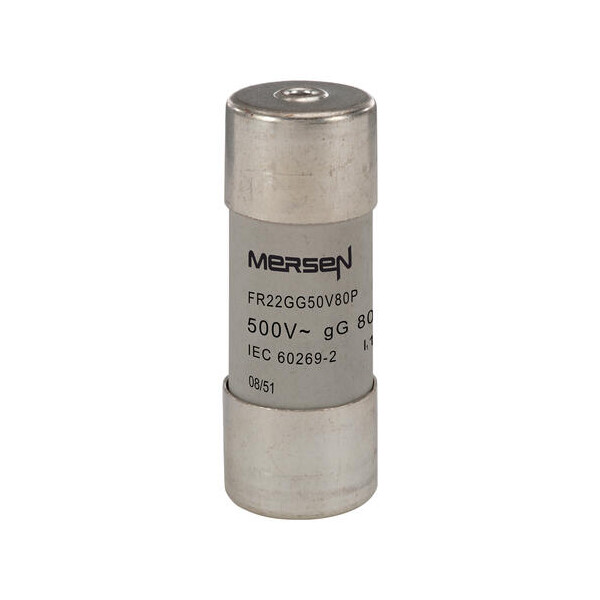 Cartouche fusible Mersen type gG 80A avec percuteur 22x58 mm 500V - Mersen - Ferraz - F216159