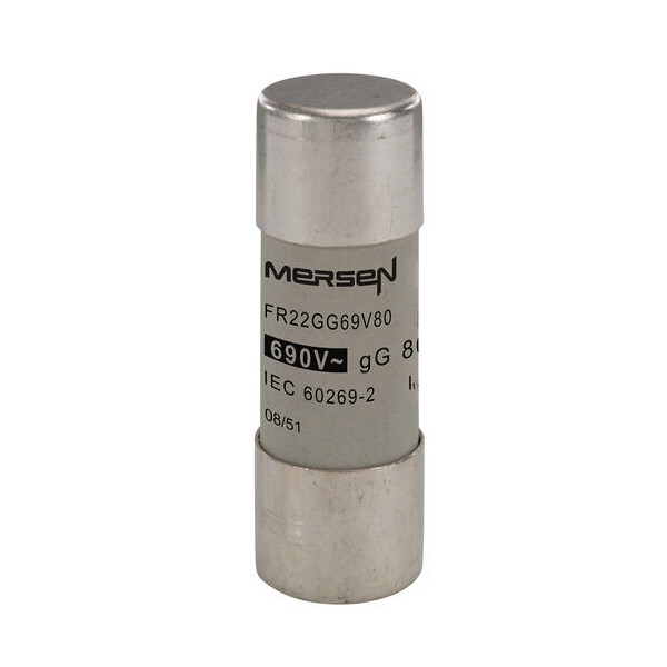 Cartouche fusible Mersen type gG 80A sans indicateur 22x58 mm 690V - Mersen - Ferraz - Q217180