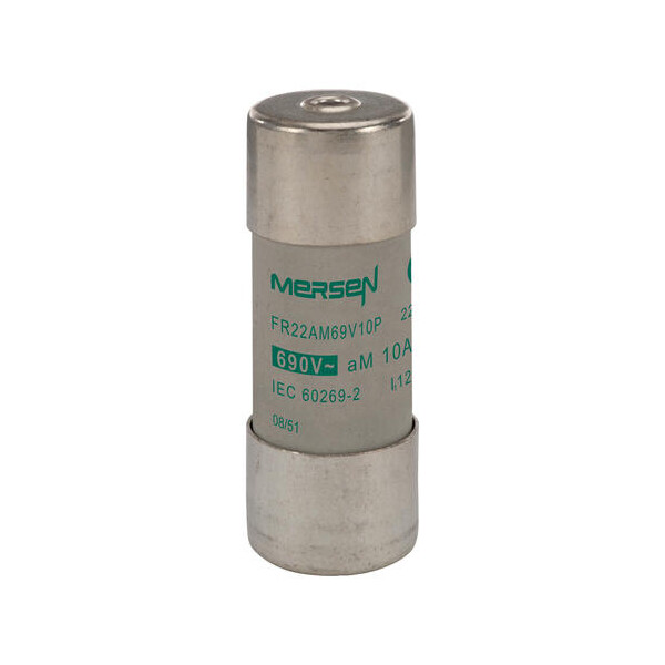 Cartouche fusible Mersen type aM 10A avec percuteur 22x58 mm 690V - Mersen - Ferraz - S222978
