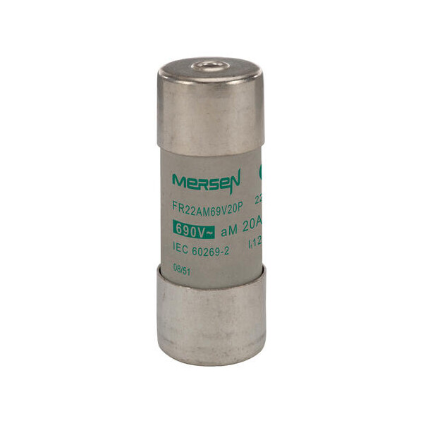 Cartouche fusible Mersen type aM 20A avec percuteur 22x58 mm 690V - Mersen - Ferraz - W212079