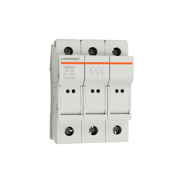 Porte-Cartouche fusible Mersen Modulostar 3P 25A pour Cartouche fusible 8x32mm IP20 - Mersen - Ferraz - M1062680