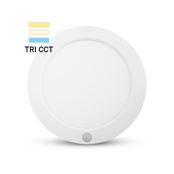 Aldébaran downlight diam 230mm 18w cct diam encast ajust + detect ir 3ans - Miidex - 100010