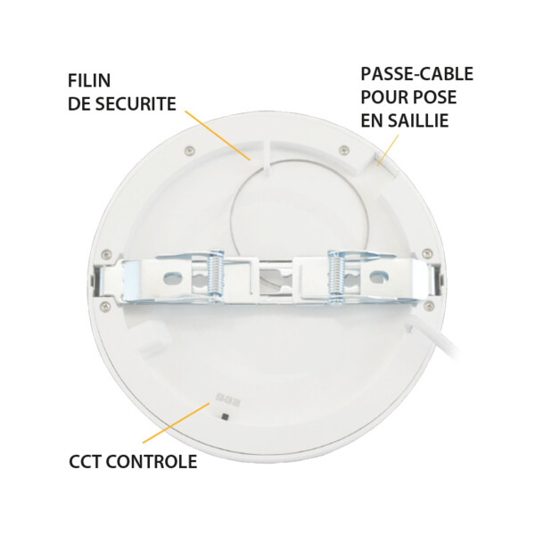 Aldébaran downlight diam 170mm 12w cct diam encast ajus pc  - Miidex - 77554
