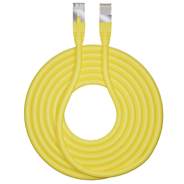Cordon de brassage MMC Jaune - F-UTP - 4 p - catégorie 5e- 100 ohms - longueur 10 m - MMC (CAE) - 010512