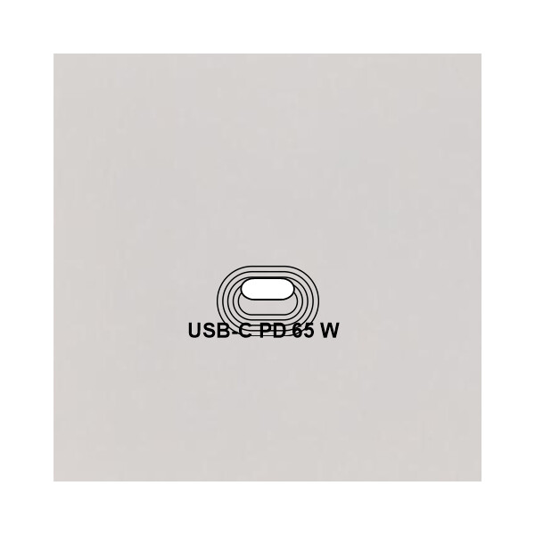 Façade Empreintes VOLUME Blanc Simple USB Power Delivery, magnétique - Modelec - 200471M-E1