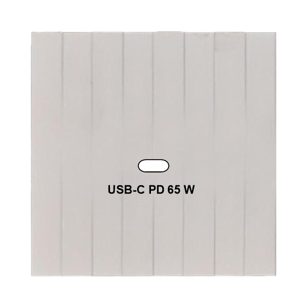 Façade Empreintes LIGNE Blanc Simple USB Power Delivery, magnétique - Modelec - 200471M-E5