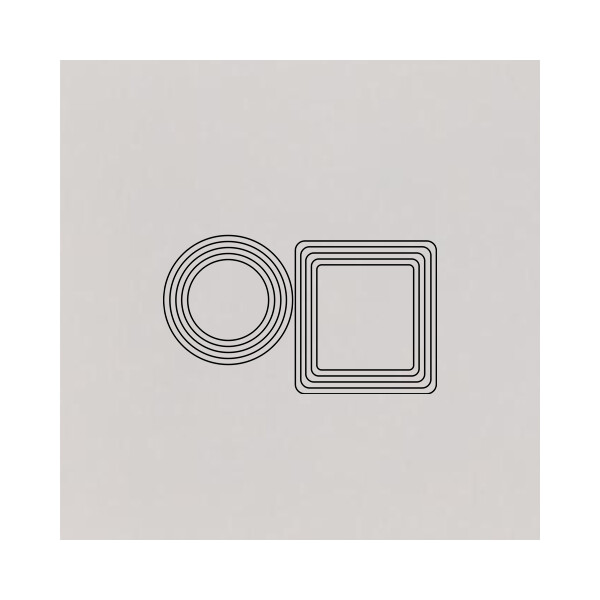 Façade Empreintes VOLUME Blanc Simple TV + RJ45, magnétique - Modelec - 210471M-E1