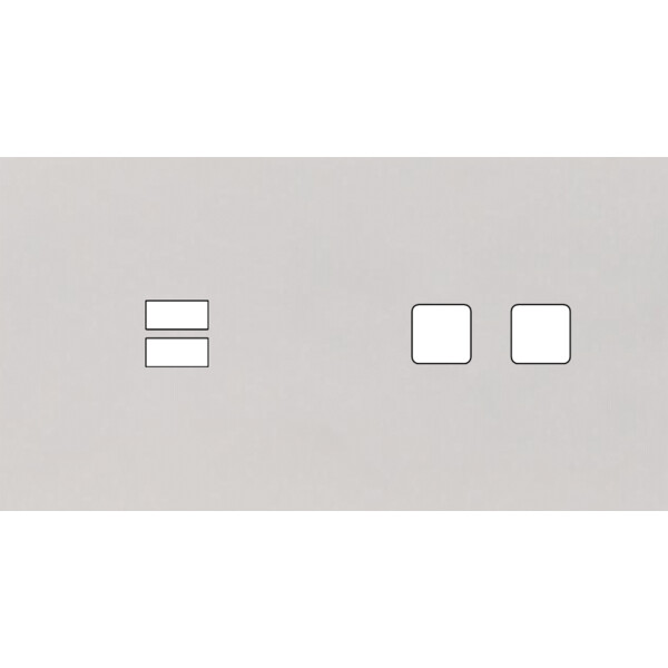 Façade Empreintes PLAN Blanc Double Horizontale Chargeur USB 2 boutons carrés M - Modelec - 229471M-E0