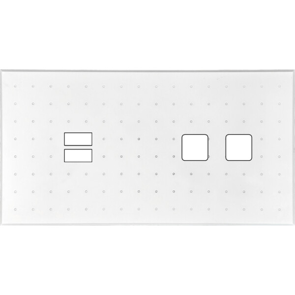 Façade Empreintes POINT Blanc Double Horizontale Chargeur USB 2 boutons carrés M - Modelec - 229471M-E4