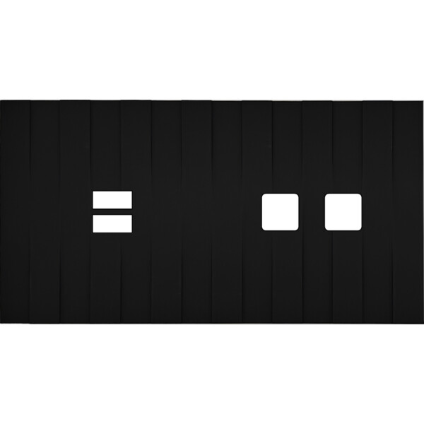 Façade Empreintes LIGNE Noir Double Horizontale Chargeur USB 2 boutons carrés M - Modelec - 229472M-E5