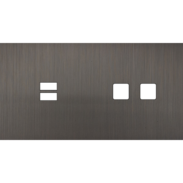 Façade Empreintes PLAN Canon Fusil Double Horiz Chargeur USB 2 boutons carrés - Modelec - 229474M-E0