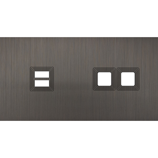 Façade Empreintes VOLUME Canon Fusil Double Horiz Chargeur USB 2 boutons carrés - Modelec - 229474M-E1
