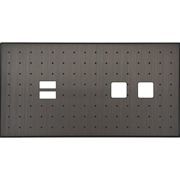 Façade Empreintes POINT Canon Fusil Double Horiz Chargeur USB 2 boutons carrés - Modelec - 229474M-E4
