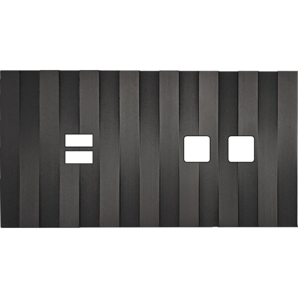 Façade Empreintes LIGNE Canon Fusil Double Horiz Chargeur USB 2 boutons carrés - Modelec - 229474M-E5