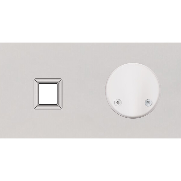 Façade Empreintes VOLUME Blanc Double Horizontale Média Sortie de Câble, magnet - Modelec - 235471M-E1