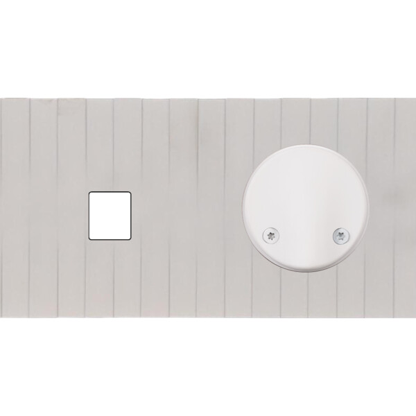 Façade Empreintes LIGNE Blanc Double Horizontale Média Sortie de Câble, magnet - Modelec - 235471M-E5