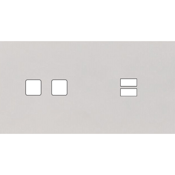 Façade Empreintes PLAN Blanc Double Horizontale 2 boutons carrés Chargeur USB - Modelec - 236471M-E0