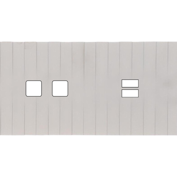 Façade Empreintes LIGNE Blanc Double Horizontale 2 boutons carrés Chargeur USB - Modelec - 236471M-E5