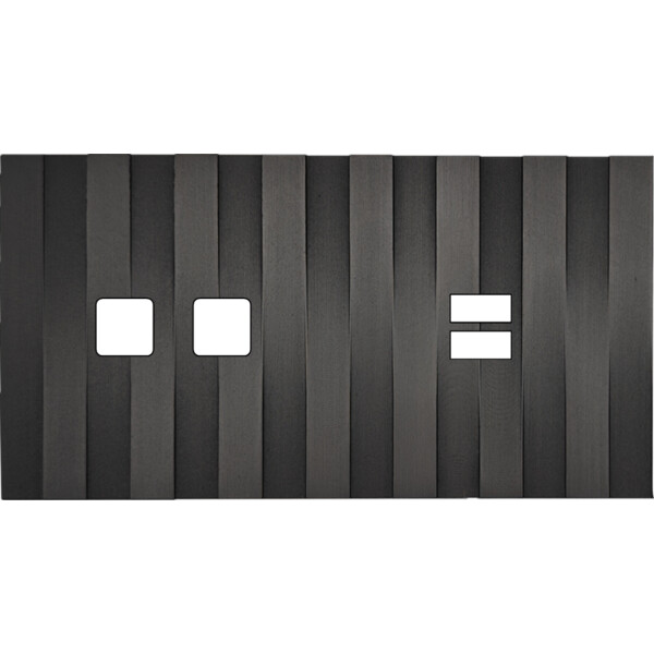 Façade Empreintes LIGNE Canon de Fusil Double Horizontal 2 boutons carrés USB - Modelec - 236474M-E5