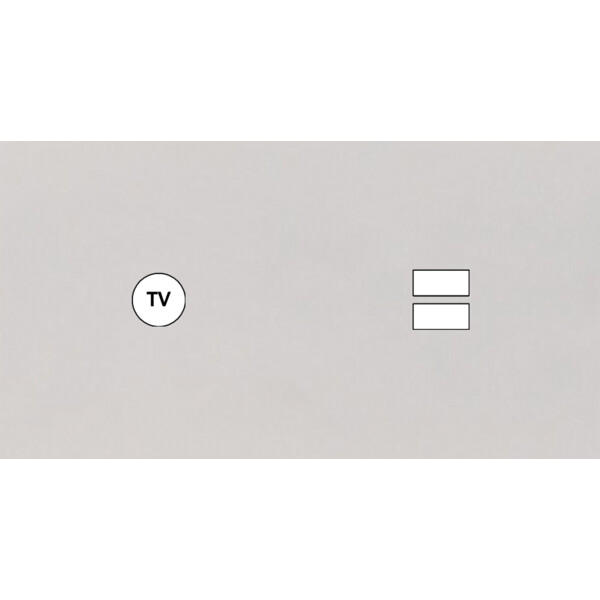 Façade Empreintes PLAN Blanc Double Horizontale Prise TV Chargeur USB, magnet - Modelec - 255471M-E0