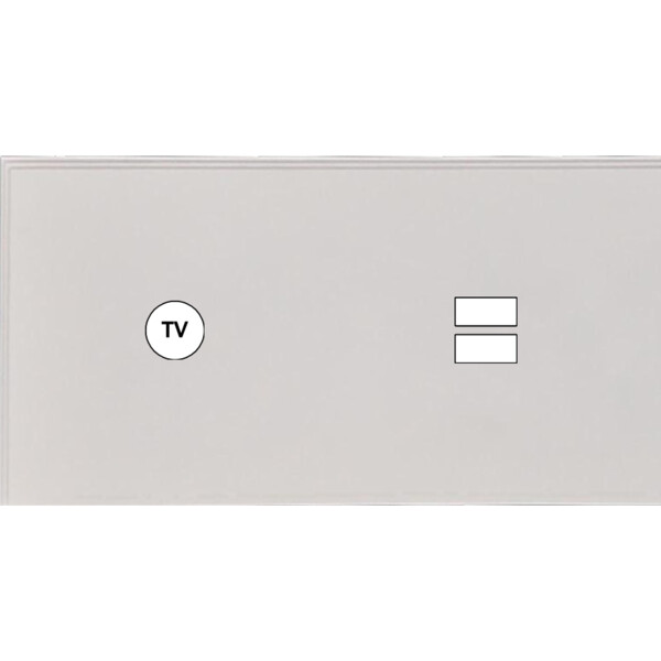 Façade Empreintes ANGLE Blanc Double Horizontale Prise TV Chargeur USB, magnet - Modelec - 255471M-E2