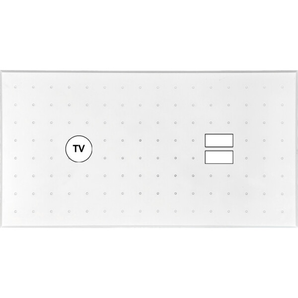 Façade Empreintes POINT Blanc Double Horizontale Prise TV Chargeur USB, magnet - Modelec - 255471M-E4