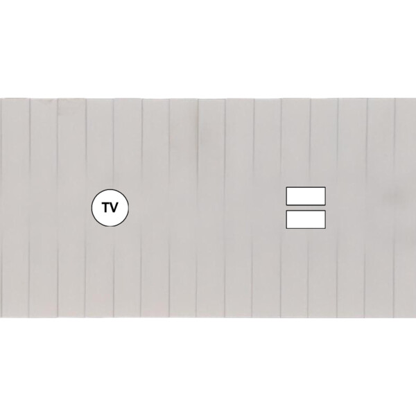 Façade Empreintes LIGNE Blanc Double Horizontale Prise TV Chargeur USB, magnet - Modelec - 255471M-E5