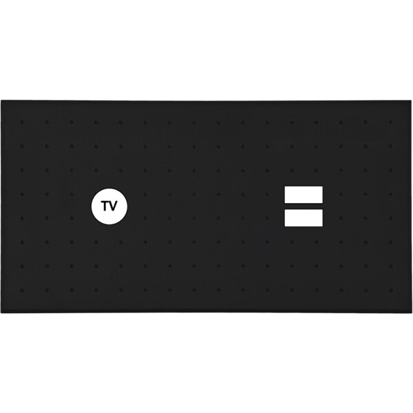 Façade Empreintes POINT Noir Double Horizontale Prise TV Chargeur USB, magnet - Modelec - 255472M-E4