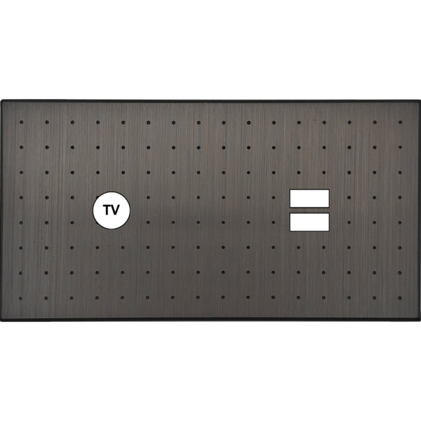 Façade Empreintes POINT Canon de Fusil Double Horizontale Prise TV Chargeur USB - Modelec - 255474M-E4
