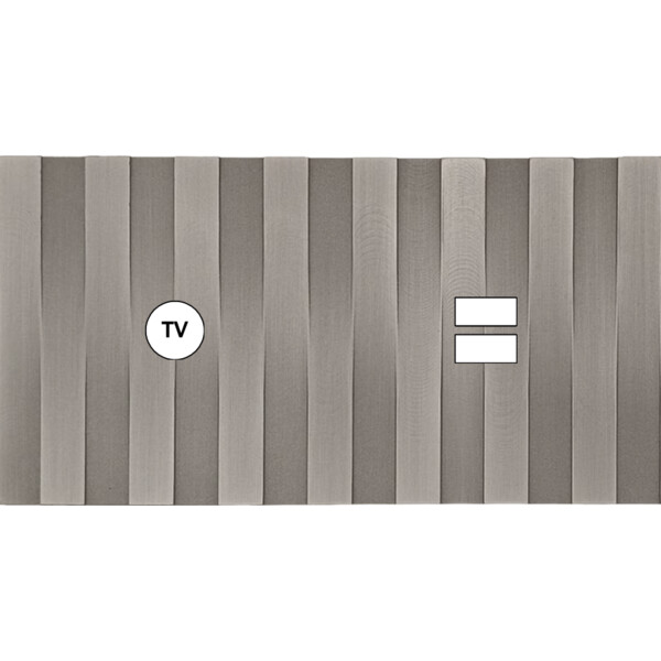 Façade Empreintes LIGNE Nickel Satiné Double Horizontale Prise TV Chargeur USB M - Modelec - 255478M-E5