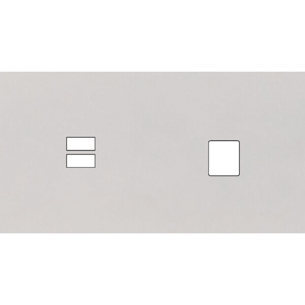 Façade Empreintes PLAN Blanc Double Horizontale Chargeur USB Média, magnétique - Modelec - 256471M-E0