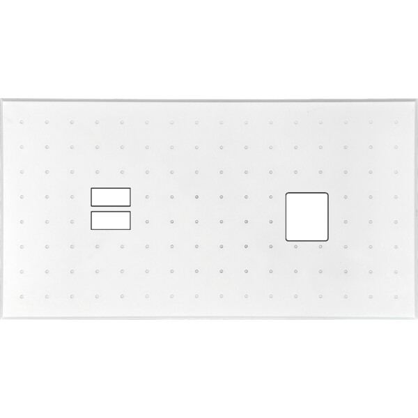 Façade Empreintes POINT Blanc Double Horizontale Chargeur USB Média, magnétique - Modelec - 256471M-E4
