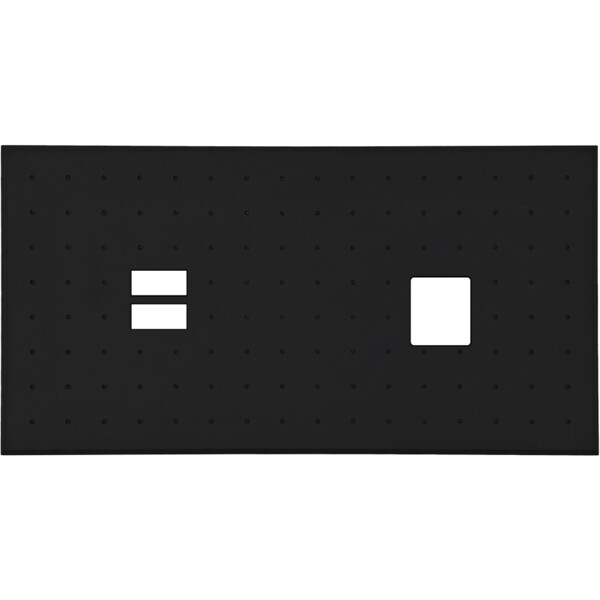 Façade Empreintes POINT Noir Double Horizontale Chargeur USB Média, magnétique - Modelec - 256472M-E4