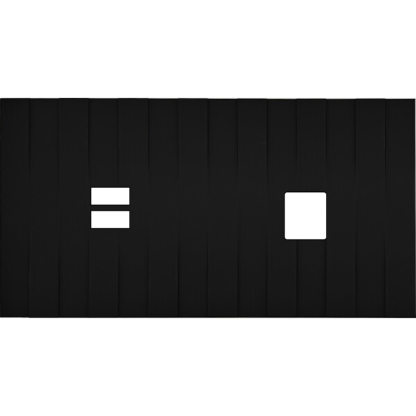 Façade Empreintes LIGNE Noir Double Horizontale Chargeur USB Média, magnétique - Modelec - 256472M-E5