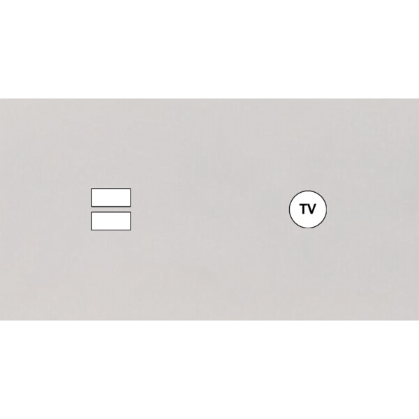 Façade Empreintes PLAN Blanc Double Horizontale Chargeur USB Prise TV, magnet - Modelec - 257471M-E0