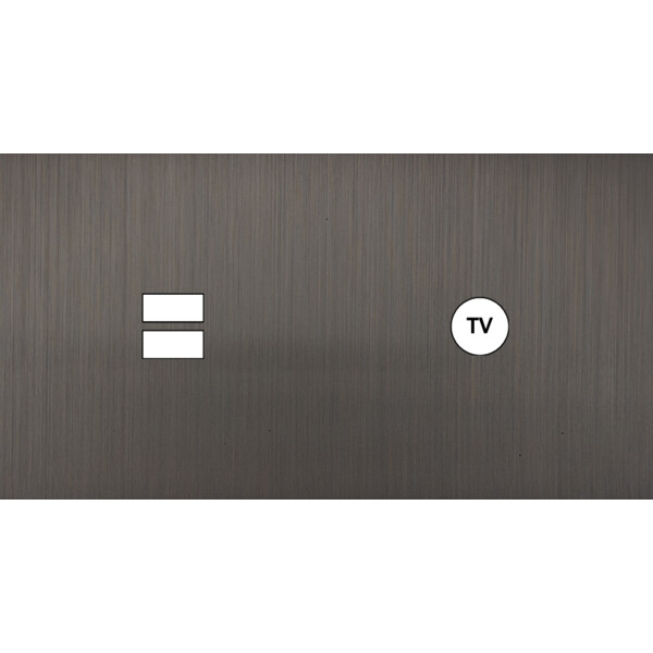 Façade Empreintes PLAN Canon de Fusil Double Horizontale Chargeur USB Prise TV M - Modelec - 257474M-E0