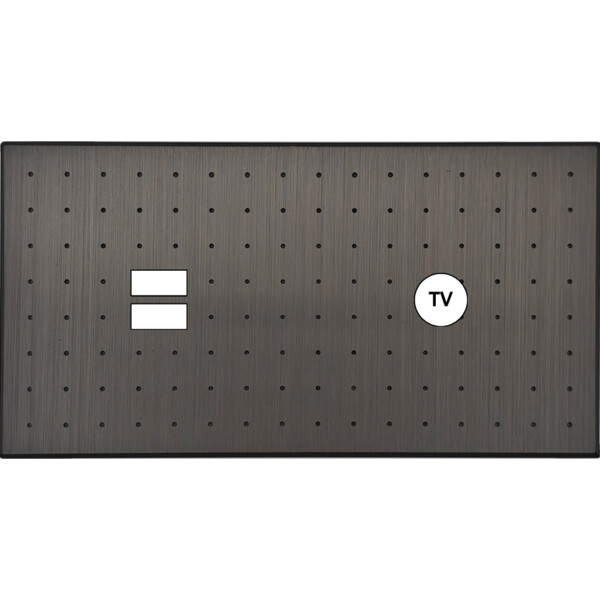 Façade Empreintes POINT Canon de Fusil Double Horizontale Chargeur USB Prise TV - Modelec - 257474M-E4
