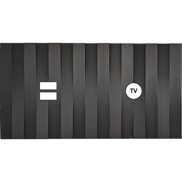 Façade Empreintes LIGNE Canon de Fusil Double Horizontale Chargeur USB Prise TV - Modelec - 257474M-E5